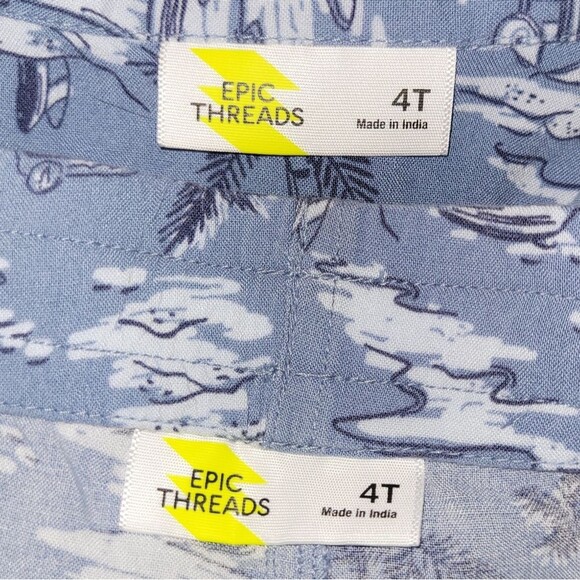 Epic Threads Size 4t Gray Island Print Outfit - Picture 2 of 3